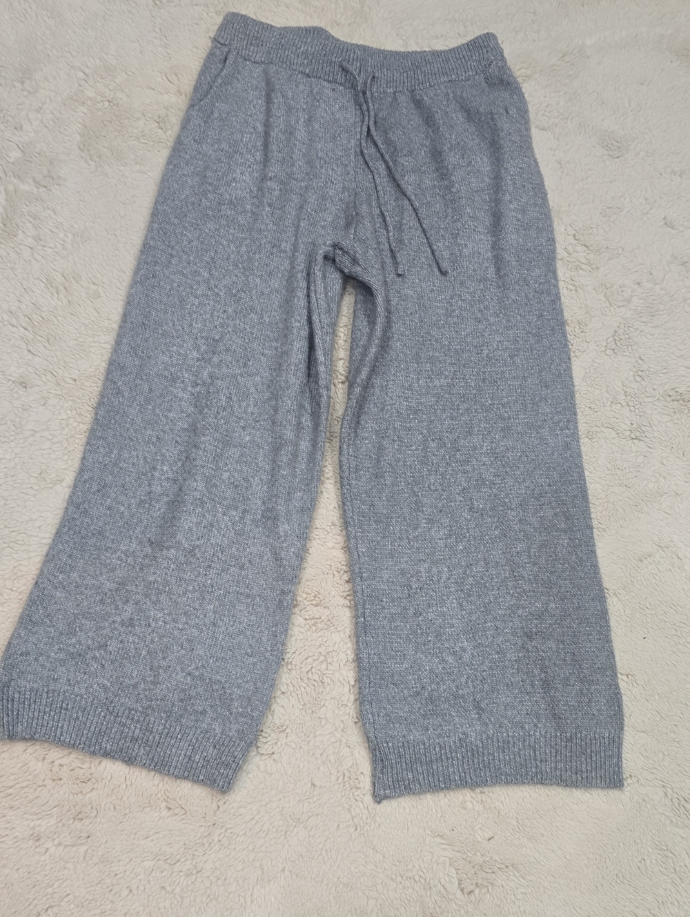 Maurices Gray Knit Wide-Leg Joggers